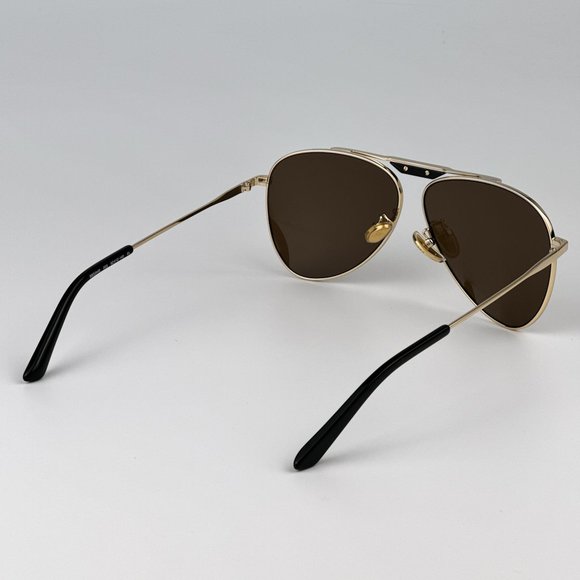 Balenciaga BB0244S 003 Sunglasses Gold Brown Pilot Unisex BB 0244S - Picture 9 of 14